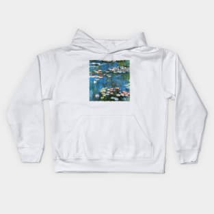 Waterlilies by Claude Monet Kids Hoodie